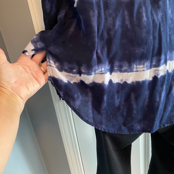 BUY 2 ITEMS & GET 1 FREE: INC Tie Dye Button Down Shirt Sz 12 - Picture 8 of 10